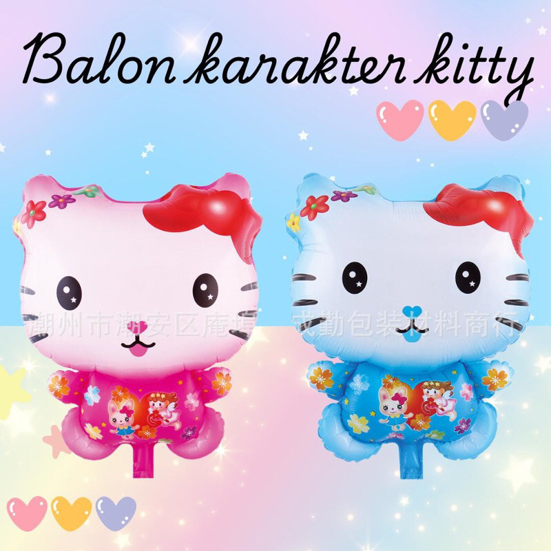 balon karakter kitty / balon gas hello kitty