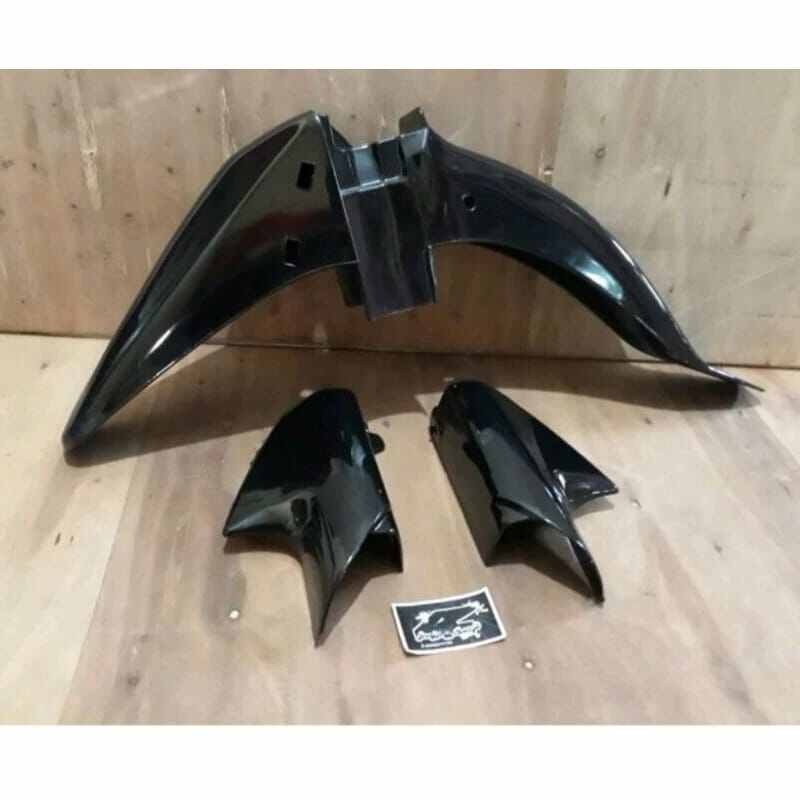 Cover Spakbor Depan Plus Tutup Sok Warna Hitam Yamaha Vega R