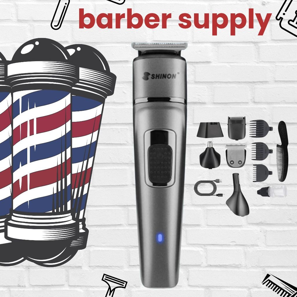 Alat Cukur Rambut Elektrik Set 4 in 1 Men's Grooming Kit AlatCukur Listrik Mesin