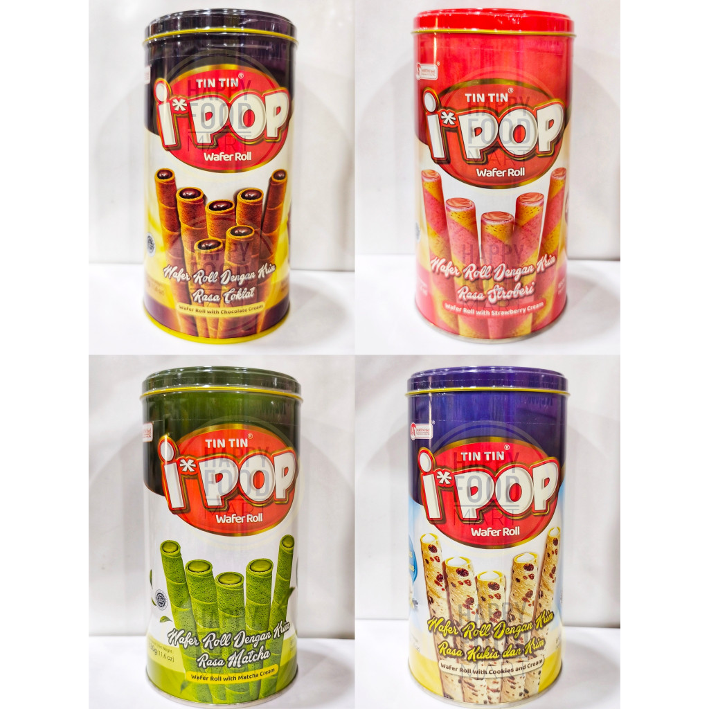 

[HALAL] TIN TIN IPOP WAFER ROLL 330 GRAM/I-POP WAFER STICK WITH CREAM/BISKUIT KALENG STIK KRIM/HAMPERS NATAL LEBARAN IMLEK