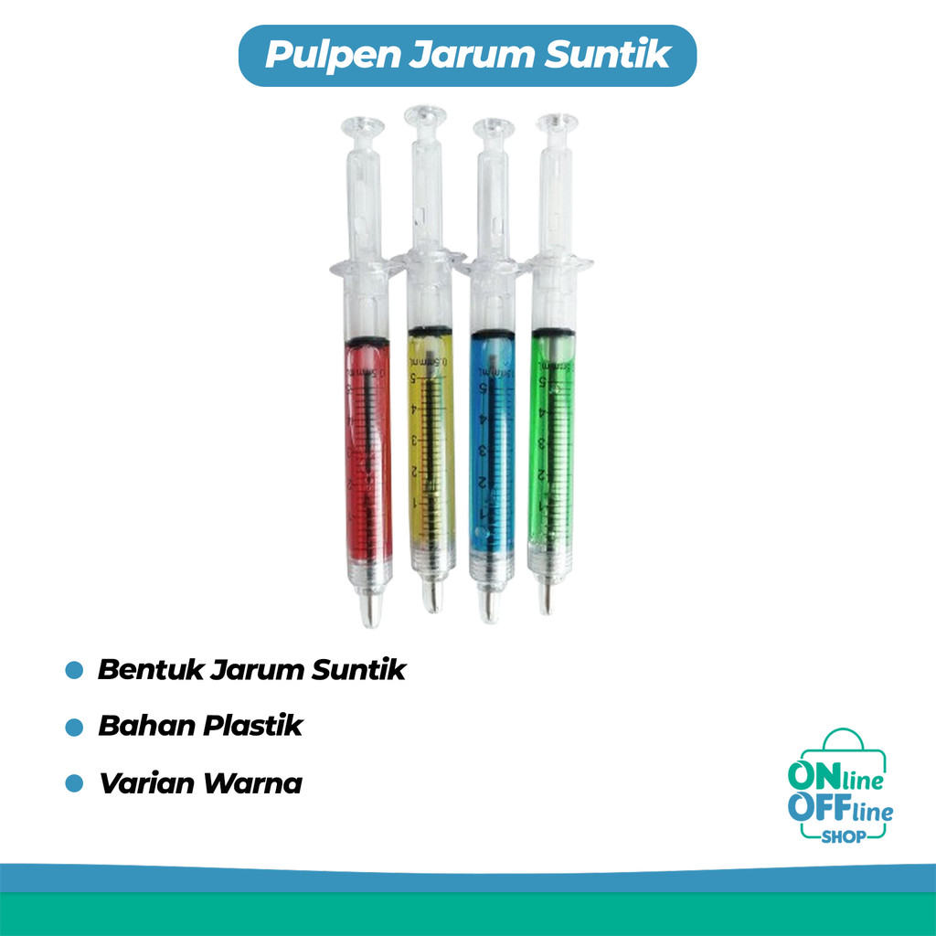 

Pulpen Jarum Suntik Lucu Korean Syringe Ballpoint Pen Souvenir 593
