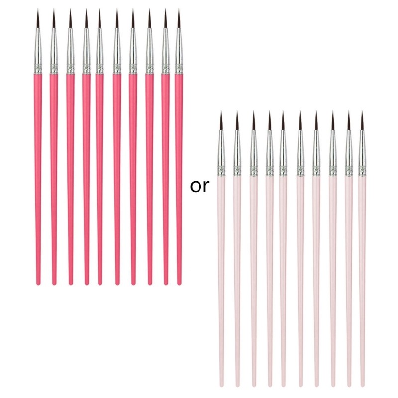 

Paint Brushes 10 Pieces Sets, Fine Tip Paint Brush Round Pointed Tip Nylon Brush