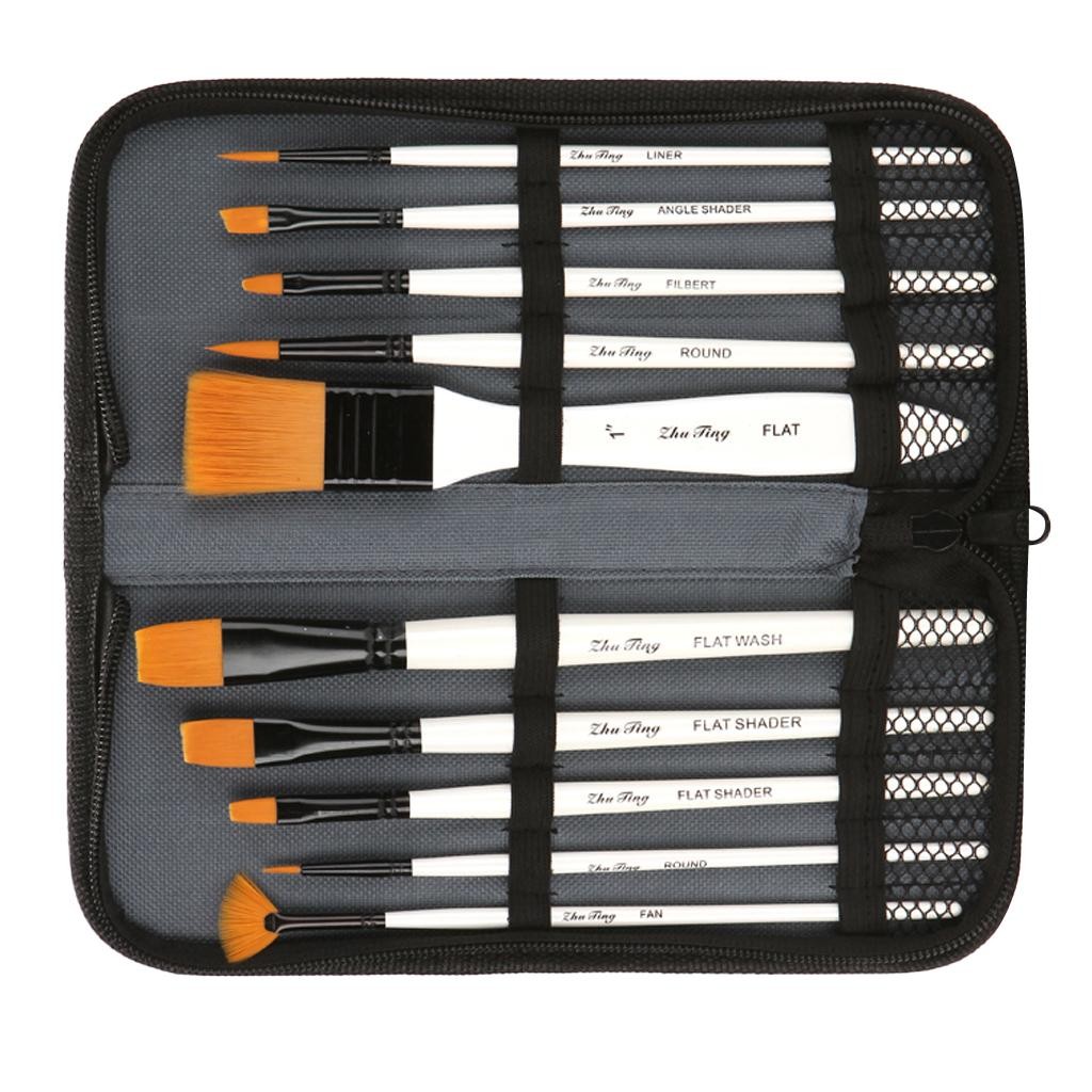 

10 Pcs Professional Art Brushes Set for Acrylic Oil Painting