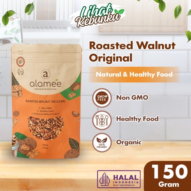 

ALAMEE Roasted Walnut Kacang Otak Panggang Premium Renyah Organik 150 gram LIHAT KEBUNKU