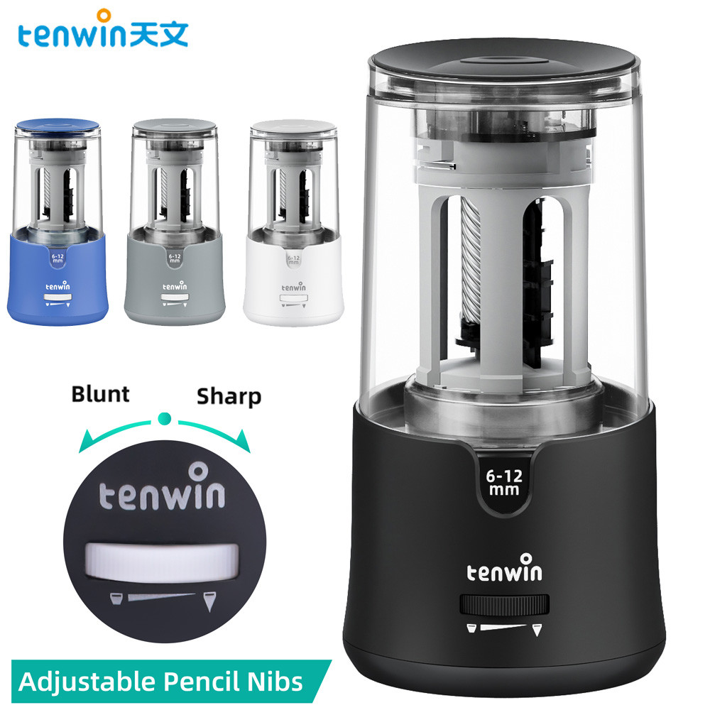 

Tenwin Automatic Electric Pencil Sharpener For Colored Pen Mechanical Sharpen Supplies Office School Stationery Free Ship