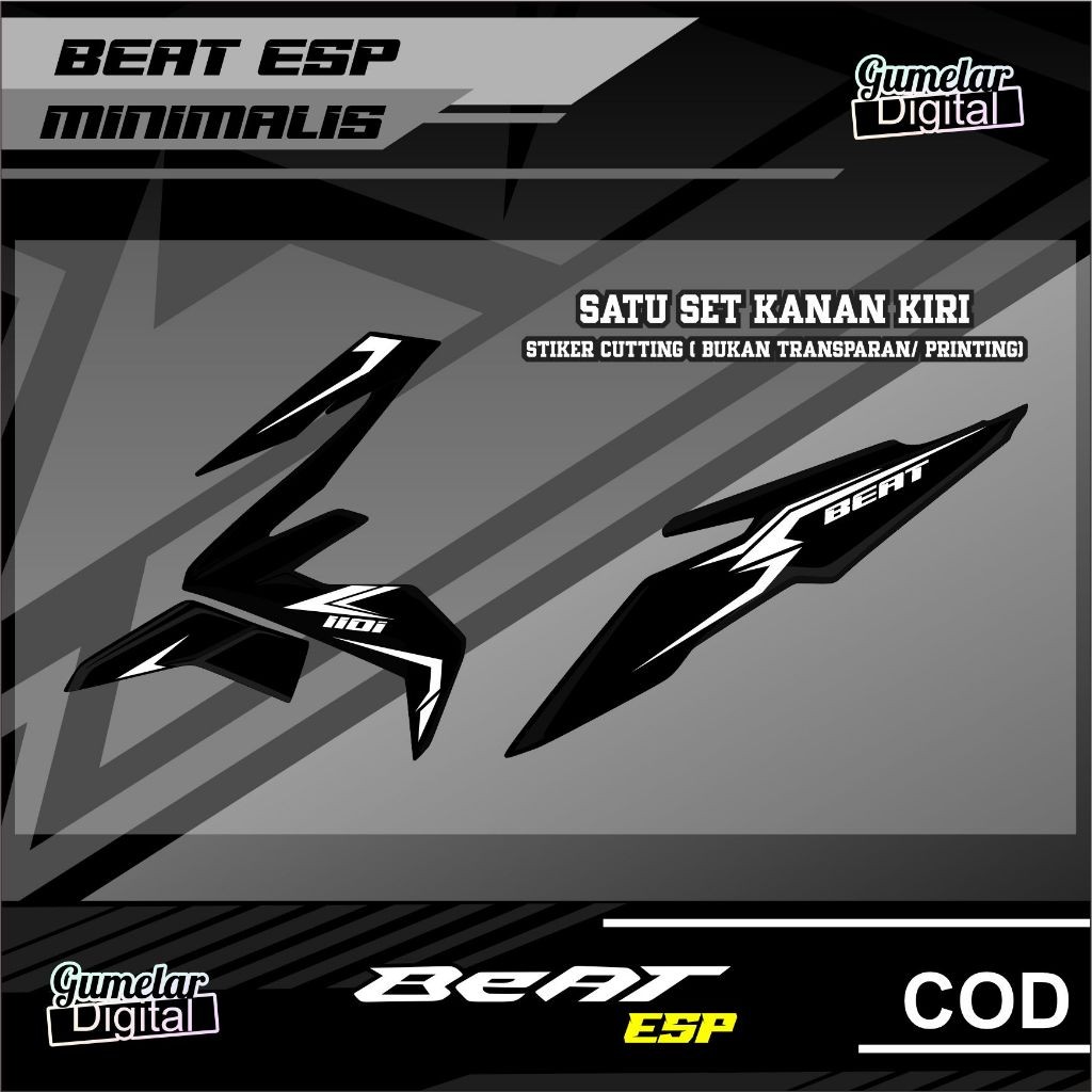 CUTTING STIKER STRIPING HONDA BEAT ESP BEAT STREET MINIMALIS SIMPEL 1