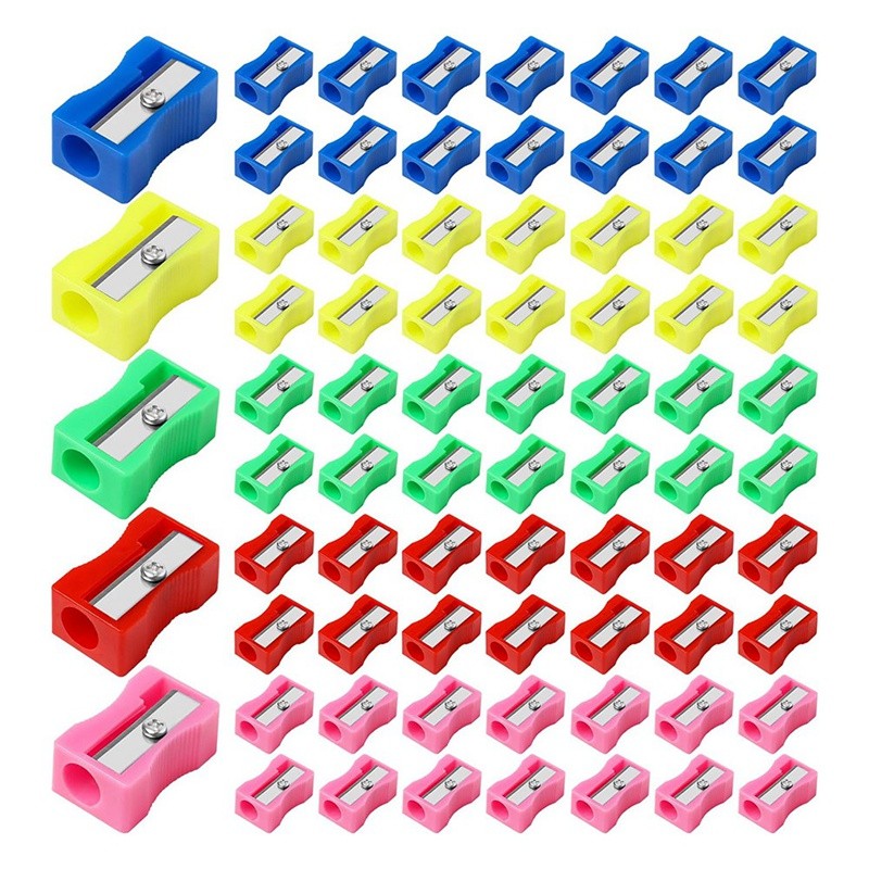 

144 Coloured Plastic Pencil Sharpener Mini Handheld Pencil Sharpener Bulk Pencil Sharpeners Pocket Sized Plastic