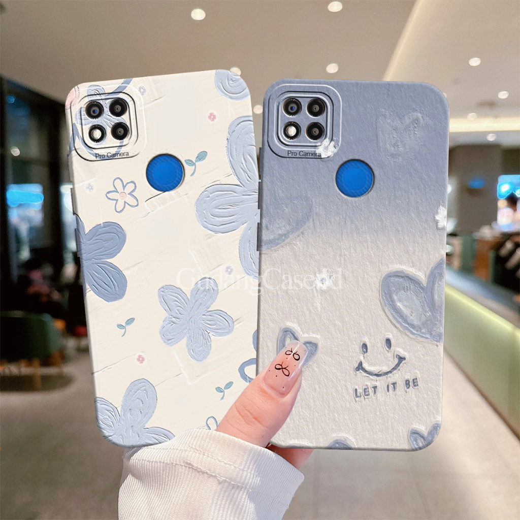 Silikon Hp Untuk Redmi 9C / Redmi 10A / Redmi 9A / Redmi 10C / Poco C40 Case Lentur Motif Bunga