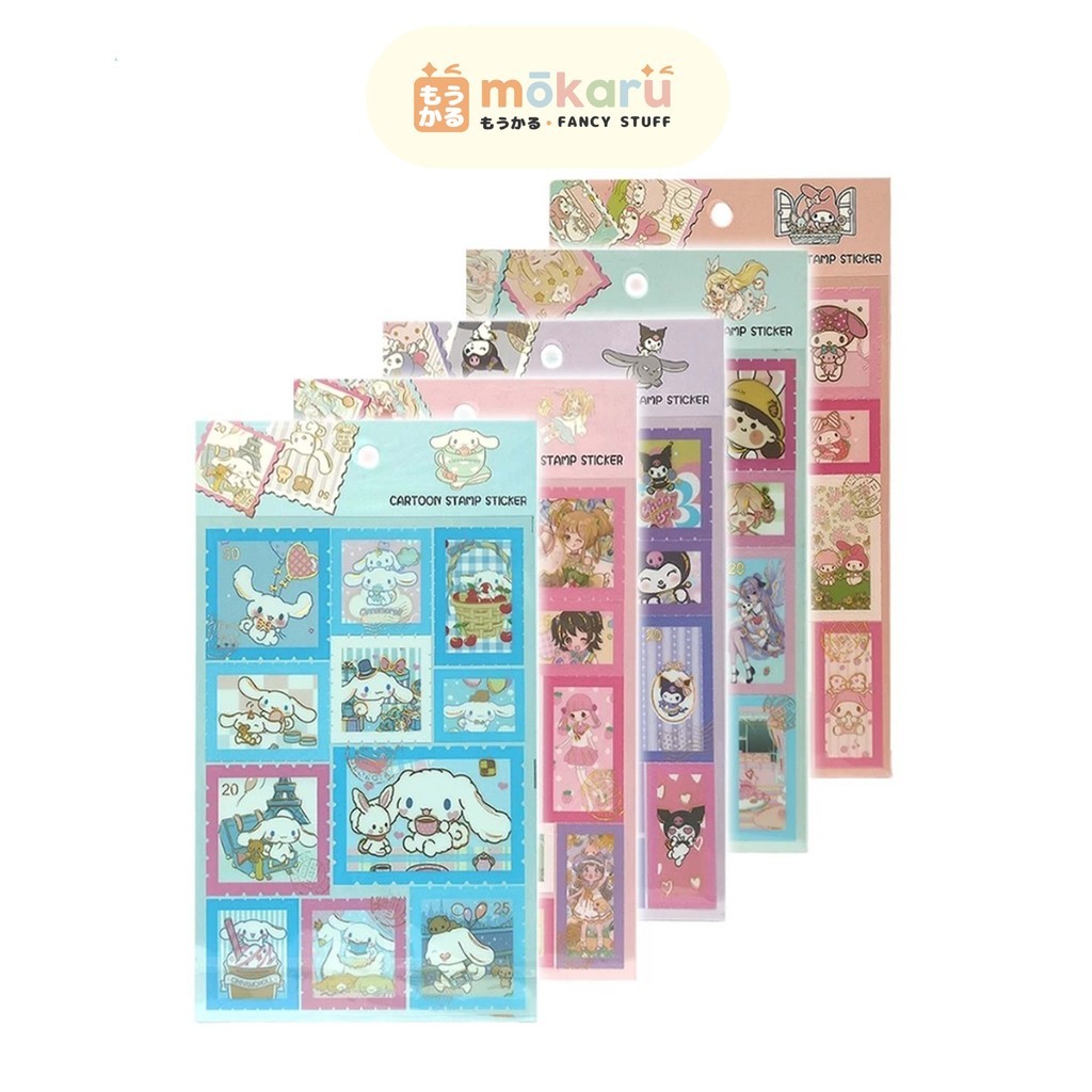 

FANCY Cartoon Stamp Sticker BWZ-F Stiker Perangko Lucu Isi 2 Lembar Murah