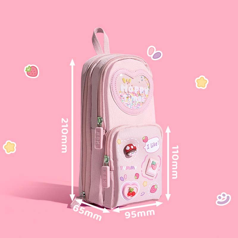 

ATH 3D Anak Tempat Pensil Kotak Pensil Anak Sekolah Pencil Case Hiasan Glitter Karakter Tas Lucu