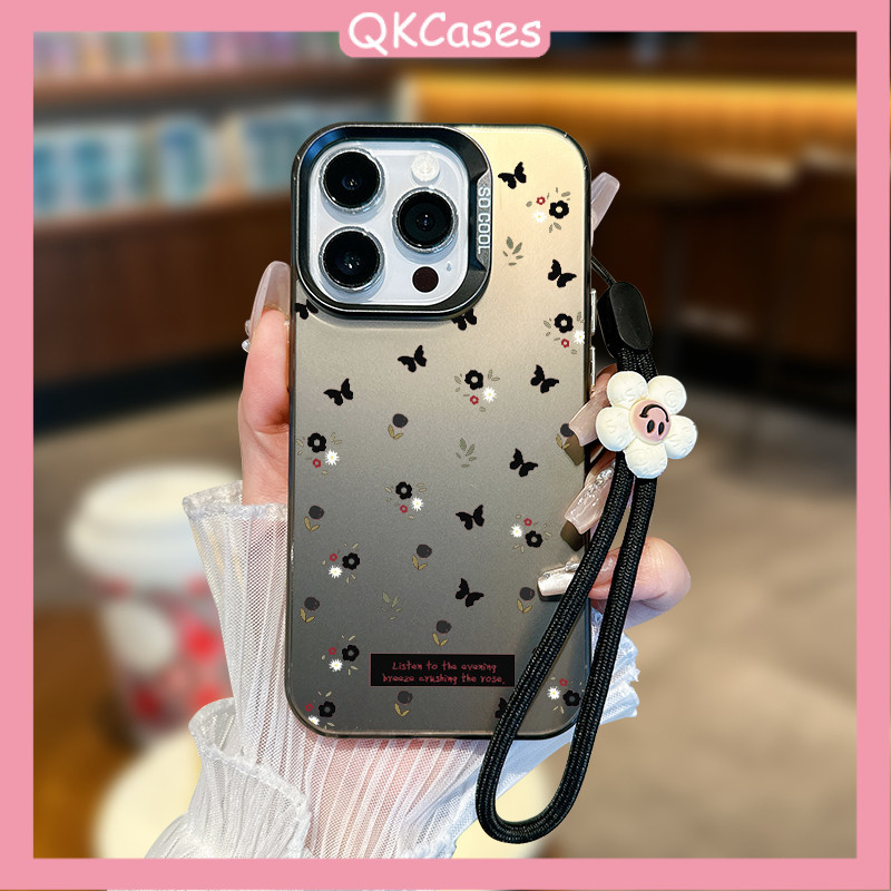 Black Butterfly Premium Case OPPO A60 A15 A35 A16 A16K A17 A8 A31 A18 A38 A3S A5 A12E A33 A54 A55 A5