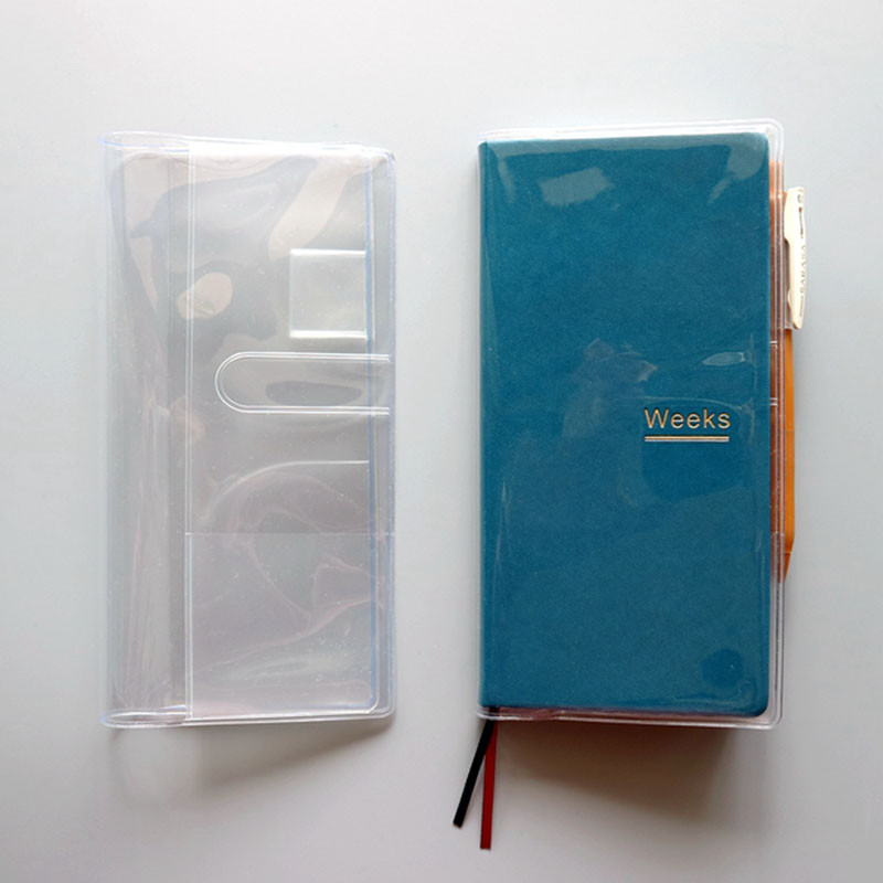 

Transparent PVC Protective Cover For Hobo Weeks Planner Agenda Organizer Diary Portable Notebook 2022 New