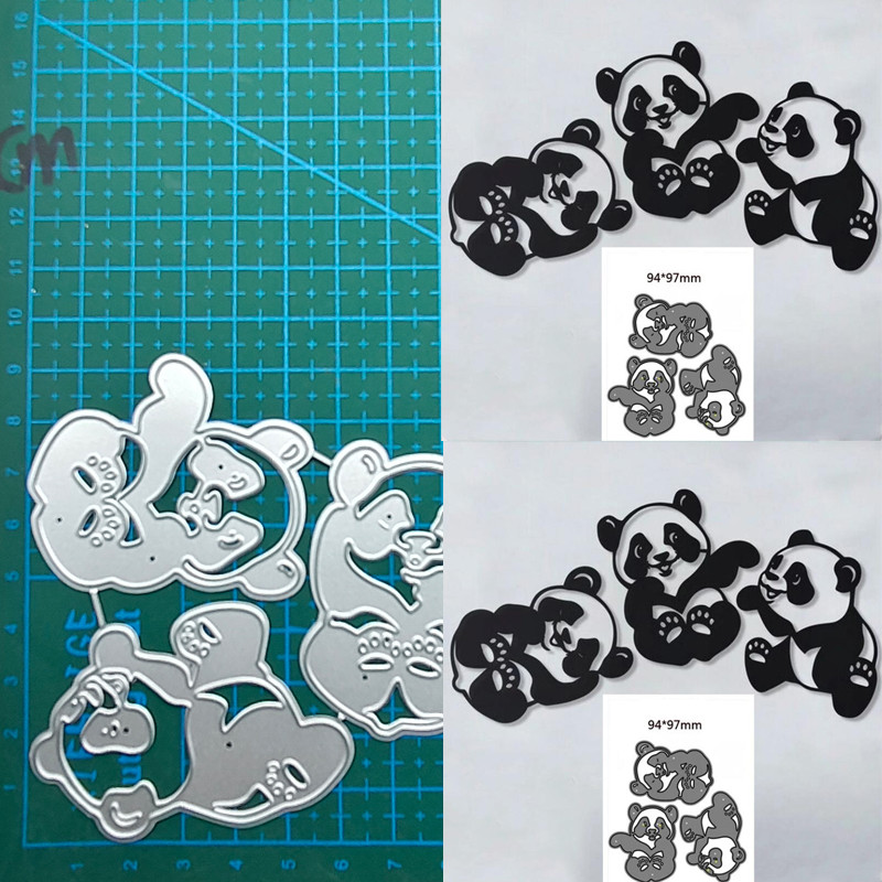 

New DIY Cards Scrapbooking Decor Embossing Dies Cut Stencils Folder Craft Delicate animal panda Metal Die Cutting Dies