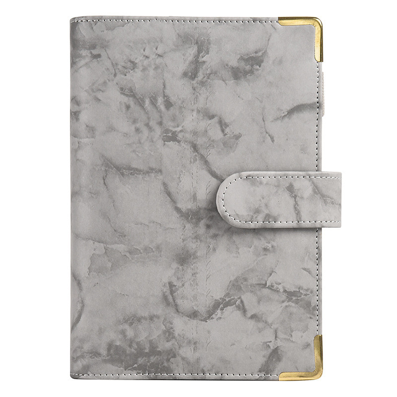 

Marble Black Grey PU Binder Notebook DIY Binder Notebook Cover Diary Agenda Planner Paper Cover School Stationery