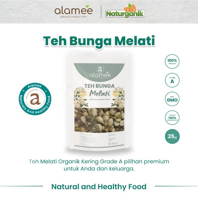 

ALAMEE Teh Jasmine Bunga Melati Dried Flower Tea Organik Jasmin Herbal Kering 25gr Premium Naturganik