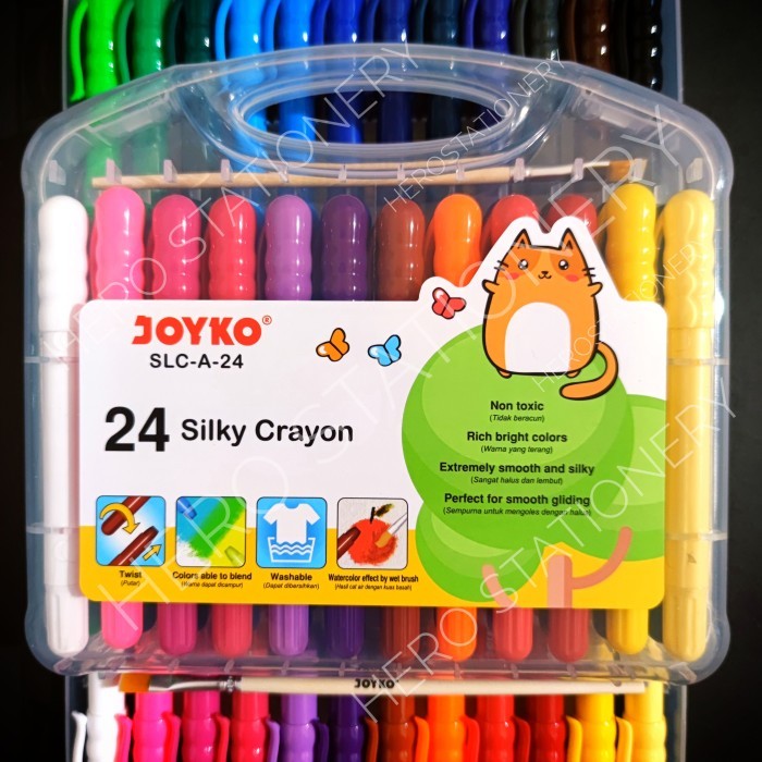 

[New Collection] Silky crayon krayon halus joyko 24 warna SLC-A-24