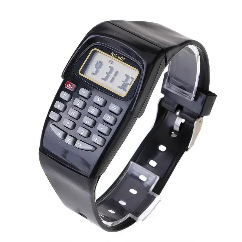 

Children Electronic Calculator Silicone Date Multi-Purpose Keypad Wrist Watch Mini Calculator