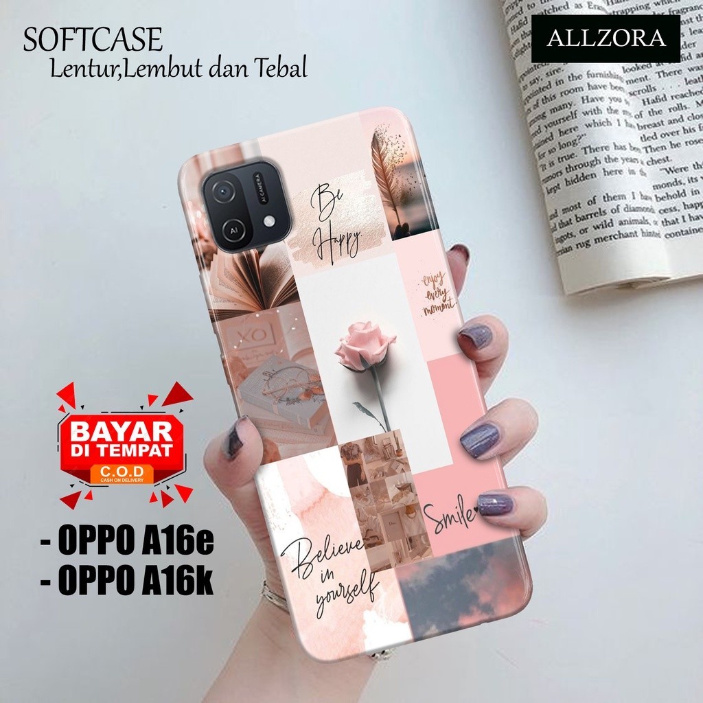 Softcase Hp Oppo A16e / Oppo A16k Terbaru  - Fashion Case AESTHETIC - Case Oppo A16e / Oppo A16k - C