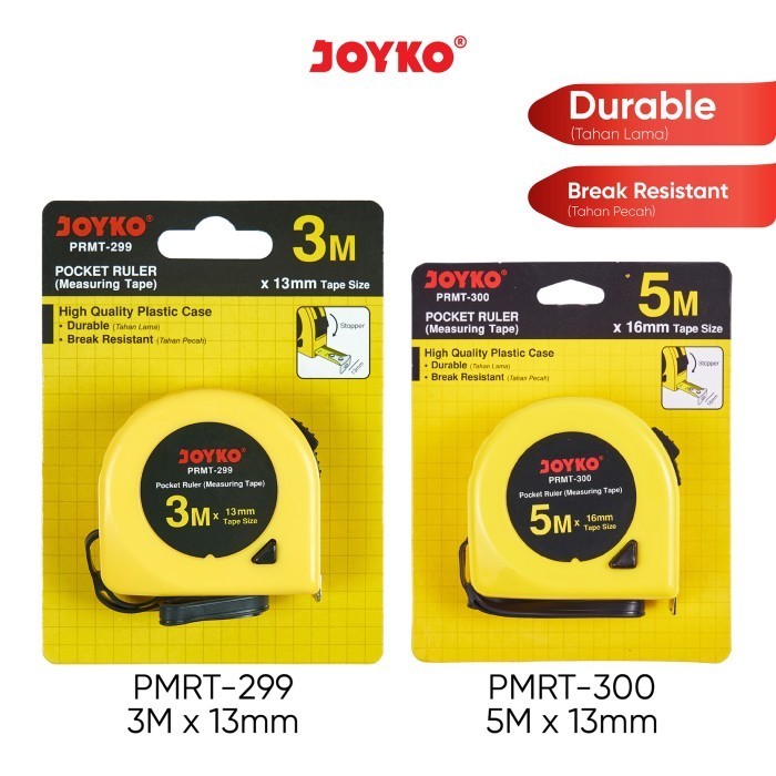 

Meteran Pocket Ruler Measuring Tape Joyko - 5Meter PRMT-300