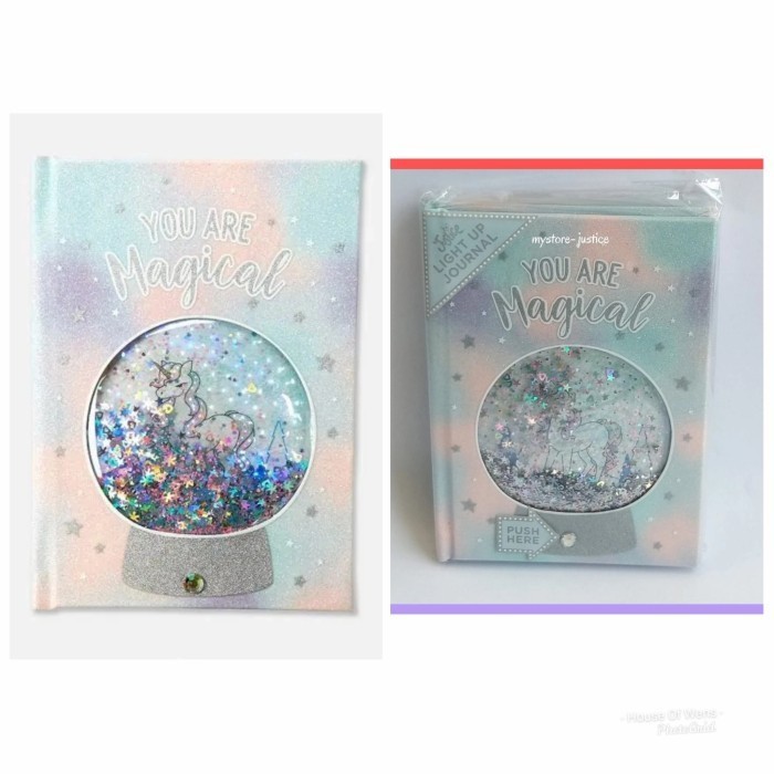 

JUSTICE MAGICAL LIGHT JOURNAL DIARY ORIGINAL UNICORN