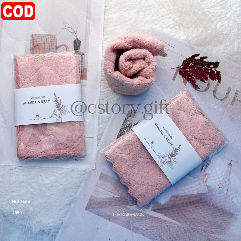 Souvenir Pernikahan Nikah Ulang Tahun Aqiqah Handuk Kecil Lap Tangan Microfiber