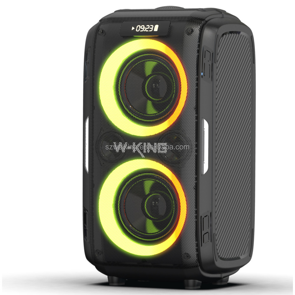 W-KING T9 Pro 120W Power Bluetooth Party Speaker with light, support guitar input and USB, 18000mAh 