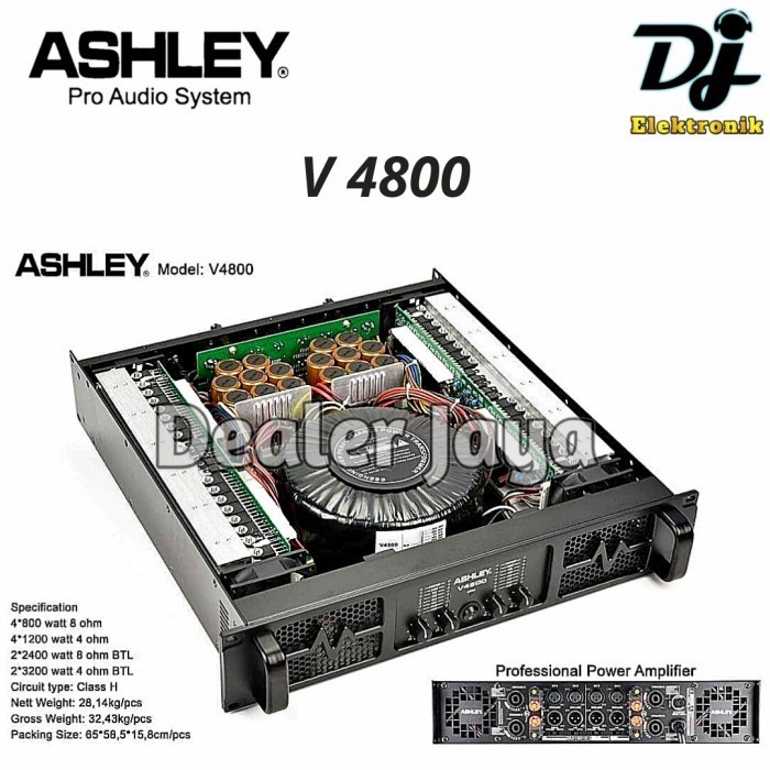 Power Amplifier Ashley V 4800 / V4800 - 4 channel