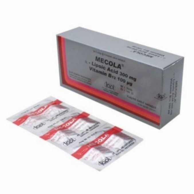 

Baru !! MECOLA (Alpha Lipoic Acid 300 Mg dan Vitamin B12 100 Mcg) ISI 30 Tab