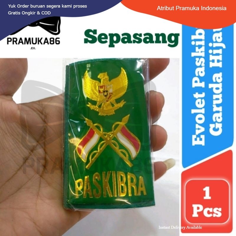 Ready Perpasang Tku Evolet Paskibra Fiber Garuda Hijau - Tanda Pundak Paskibra Termurah Indonesia