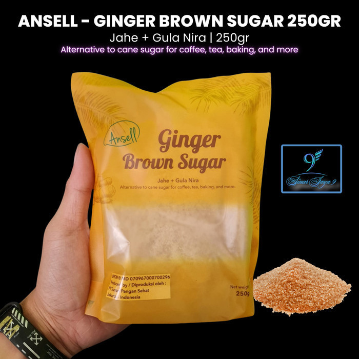 

Ansell Ginger Brown Sugar Bubuk / Jahe Gula Merah Bubuk / Gula Nira Kelapa Jahe 250g
