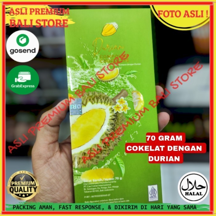 

OLEH OLEH MAKANAN CEMILAN CAMILAN SNACK KULINER KHAS ASLI ORI ORIGINAL BALI COKLAT COKELAT DUREN DURIAN