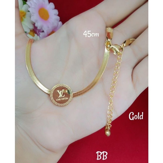 kalung emas muda kadar 50% perhiasan/kalung emas muda motif belut gepeng emas muda kadar rendah anti