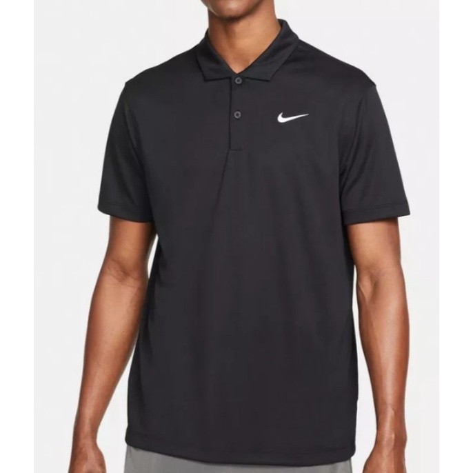 Nike Men's Court Solid Tennis Polo - Black