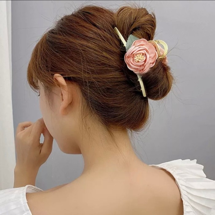 Jepit Rambut Aksen Bunga Gaya Korea Simple Cantik JD53