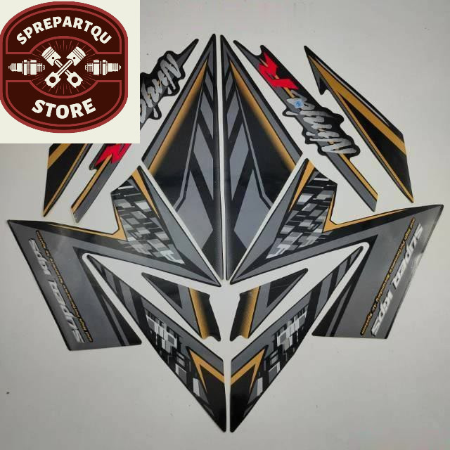 Striping Decal Polet Sticker kawasaki ninja r 2014 hitam se stiker list body model original motor st