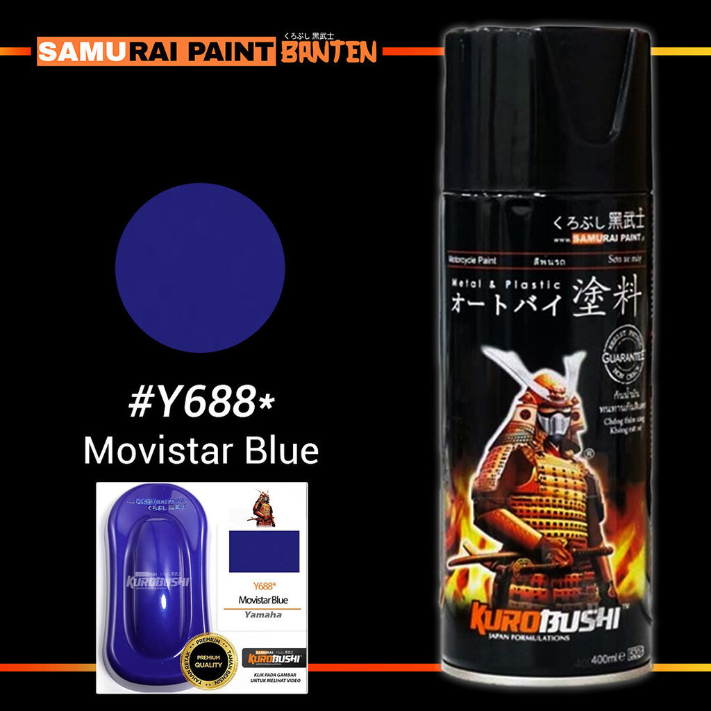Samurai Paint Biru Moviestar Y688 Moviestar Blue Yamaha Colours