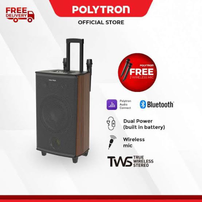POLYTRON Aktif Speaker Polytron PAS PRO10F6 polytron speaker portable polytron 10 inci speaker wirless polytron 10 inch polytron Pas Pro 10 inch polytron paspro