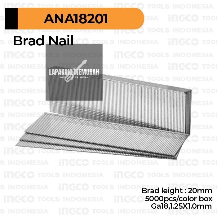 

Brad Nail (F20) INGCO ANA18201 Refill Isi Nailer Paku Tembak T F 20 mm