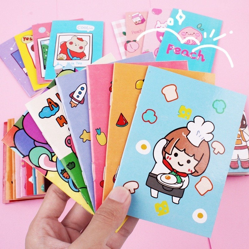 

COD PP68 Buku Tulis Mini Motif Kartun Note Book Mini