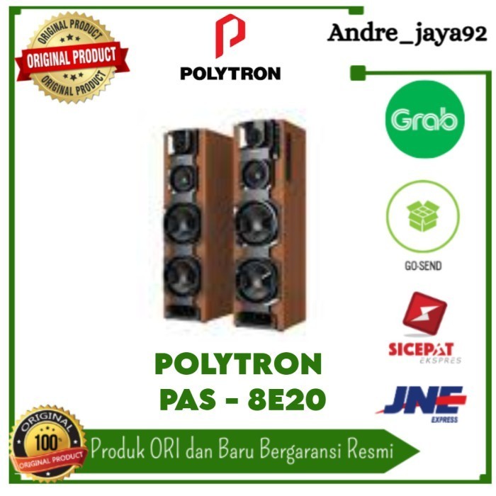 Speaker Aktif Polytron PAS8E20 / PAS-8E20 (BLUETOOTH / 8 INCH)
