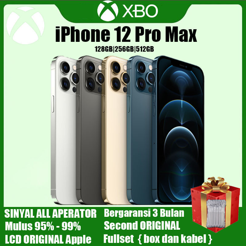 iPhone 12 Pro Max  512GB/256GB/128GB Second BEKAS ORIGINAL 100% | MULUS NORMAL FULLSET Kondisi Perfect