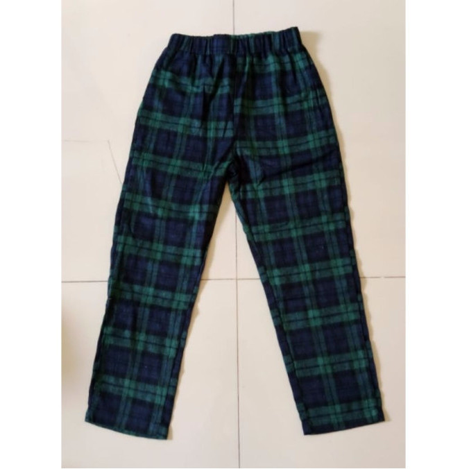 CELANA PANJANG SHEIN GREEN SQUARE ANAK LAKI LAKI/ PEREMPUAN