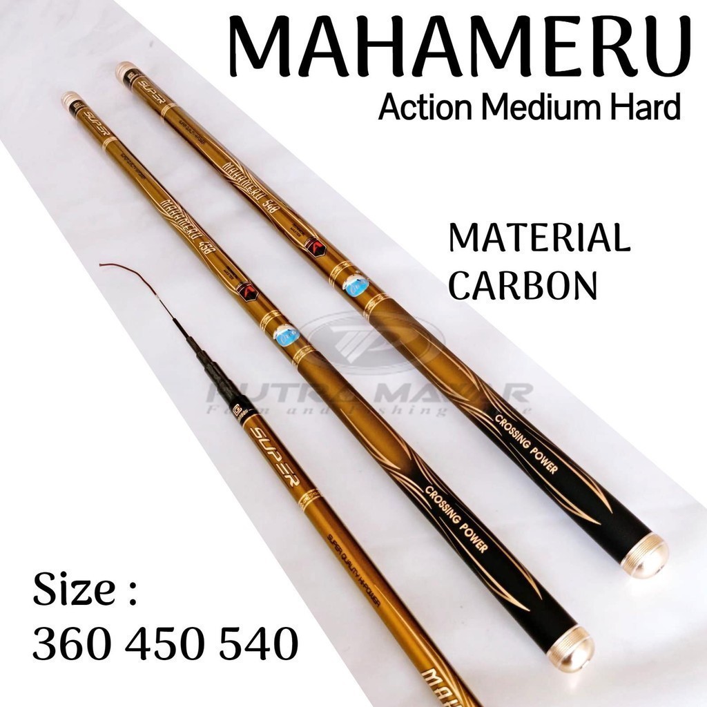 Orca Mahameru 360 450 540 Joran Tegek Ruas Panjang Bahan Carbon Action Medium Hard Super Quality Hi-