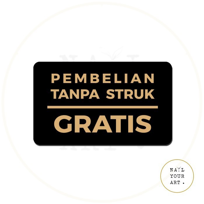 

Promo Terbatas- SIGNAGE TEMPEL - PEMBELIAN TANPA STRUK GRATIS - AKRILIK GOLD 20x12cm