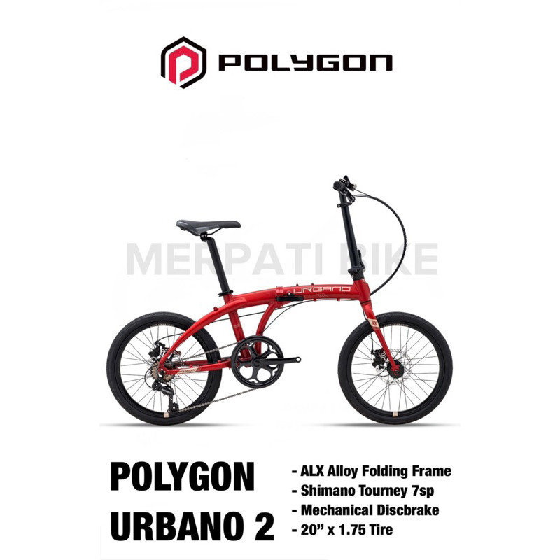 Promo Spesial Big Sale Polygon Urbano 2 Sepeda Lipat Folding Bike 20 inch Urbano 2