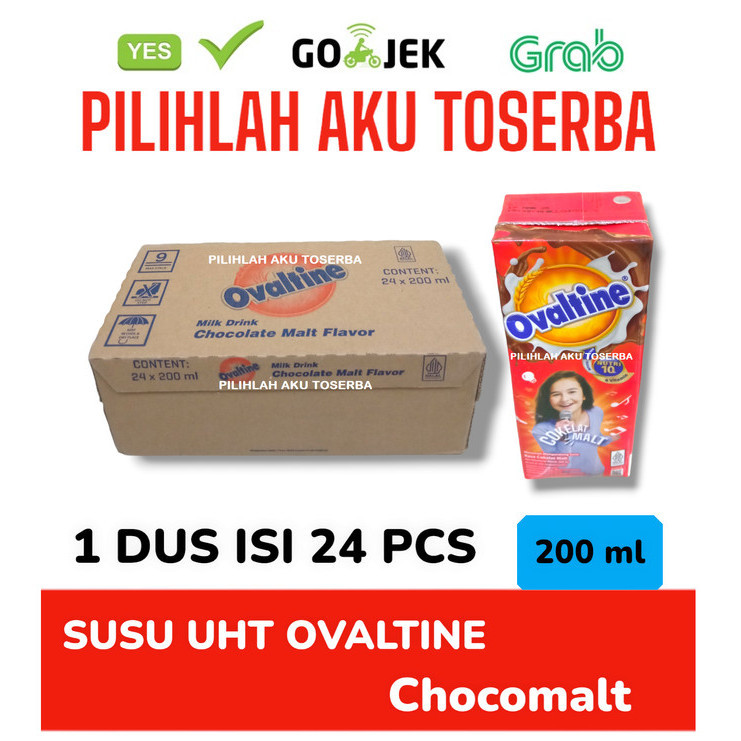 

Susu OVALTINE UHT Chocolate Malt 200 ml - (HARGA 1 DUS ISI 24 pcs)