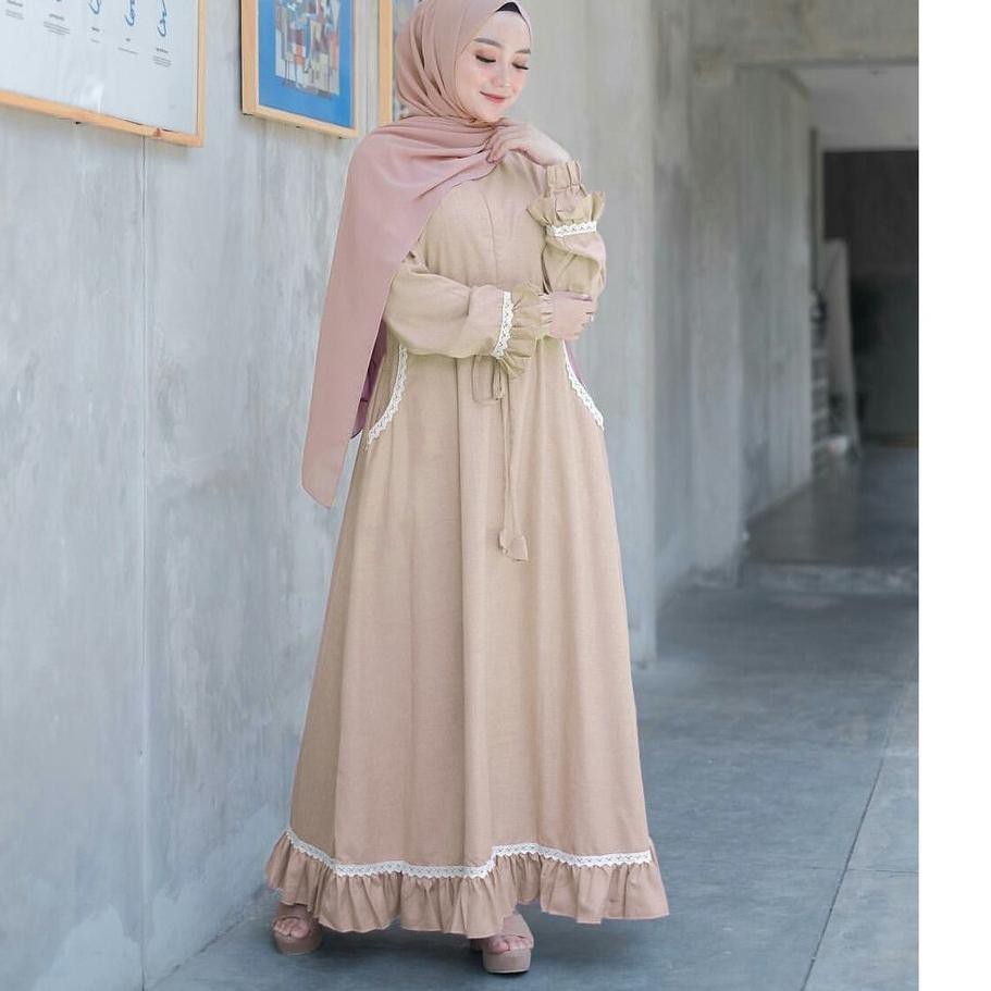 Gamis Nirmala Dress Renda Promo Idul Adha