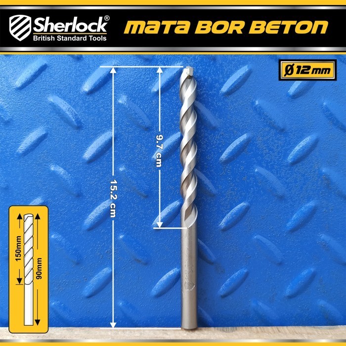 Mata Bor Beton TCT 12 MM ( mata terbuat dari TUNGSTEN CARBIDE TIPS)