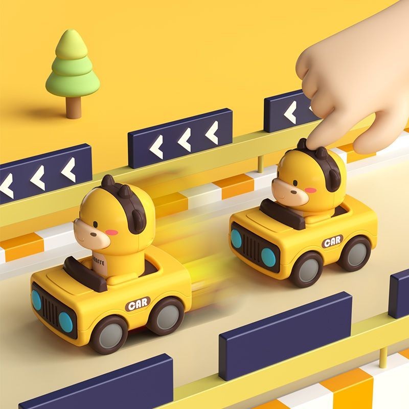 Mobil Mainan Tekan Anak 0-1 Tahun Mainan Puzzle Inersia Mobil Geser
