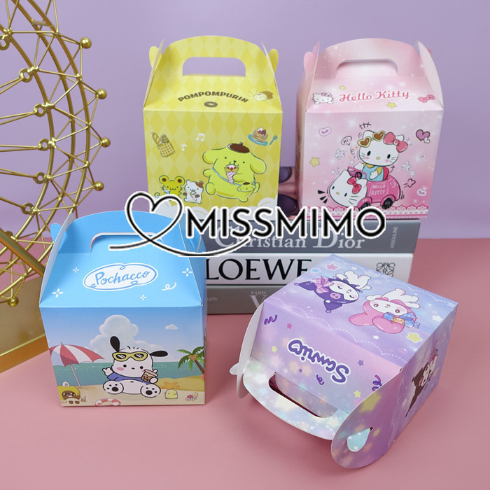 

Gable Box Souvenir Snack Kado Gift Ulang Tahun Birthday Sanrio Cinnamoroll Kuromi Melody Pochacco